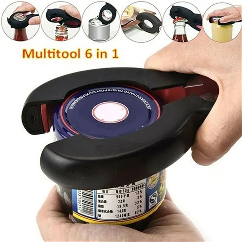 Kitchen Gadgets Jar Openers - 6 dalam 1 pembuka botol multifungsi