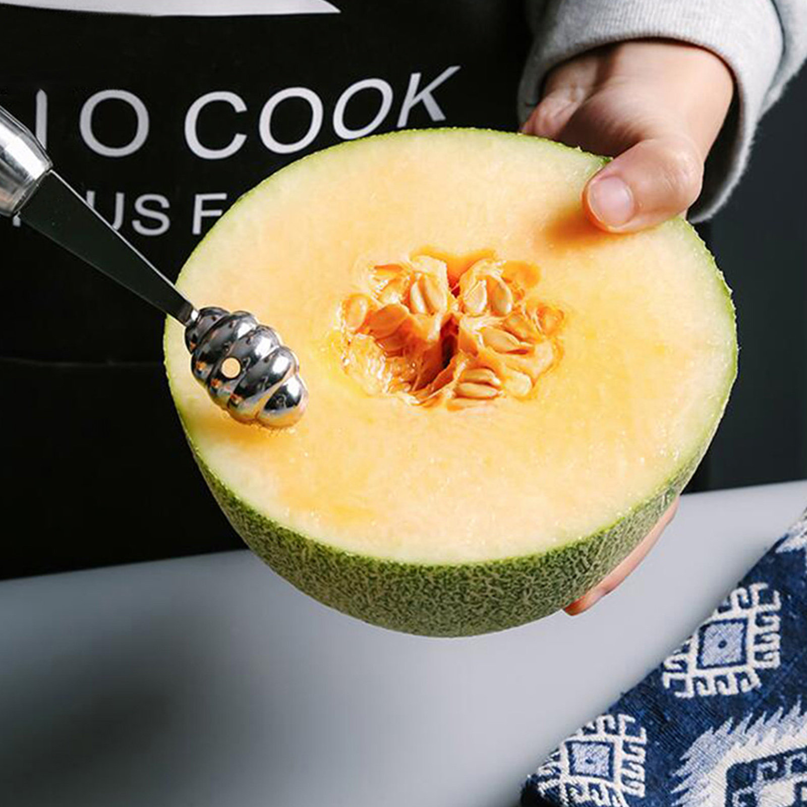 Kitchen Home Gadgets - 1Pcs Sendok Buah Stainless Steel Tahan