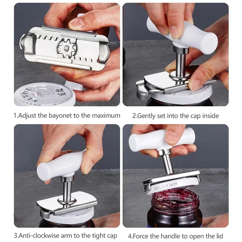 Pembuka tutup botol multifungs - Kitchen Gadgets Jar Openers ulasan dan harga