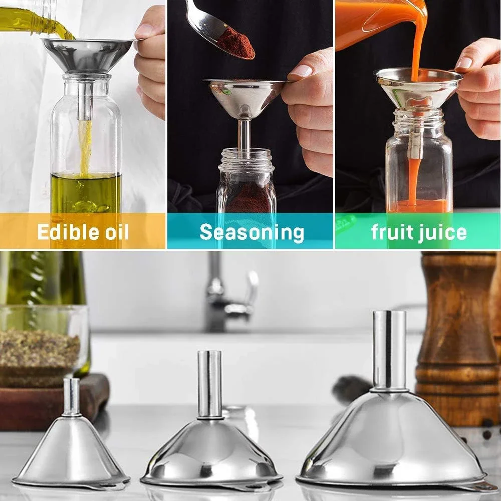 3 buah Set corong dapur baja t - Kitchen Gadgets New ulasan dan harga