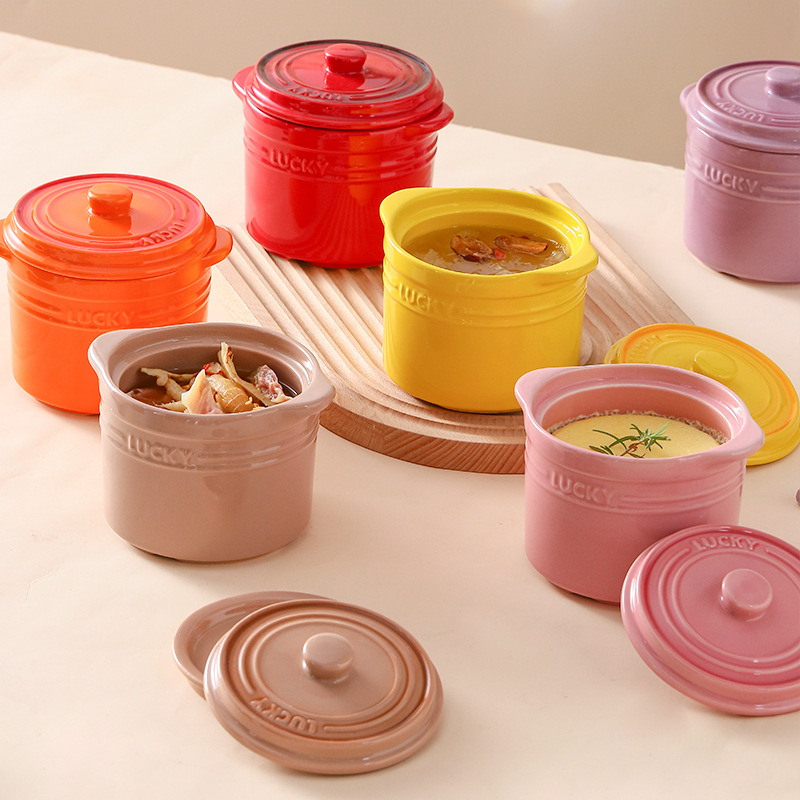 Mangkuk Keramik Tutup Ganda, M - Kitchen Gadgets For Arthritic Hands ulasan dan harga
