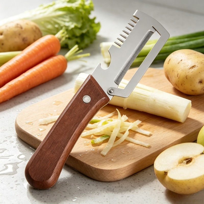 Pengupas Sayuran Bergigi 2-in- - Kitchen Gadgets Built In ulasan dan harga