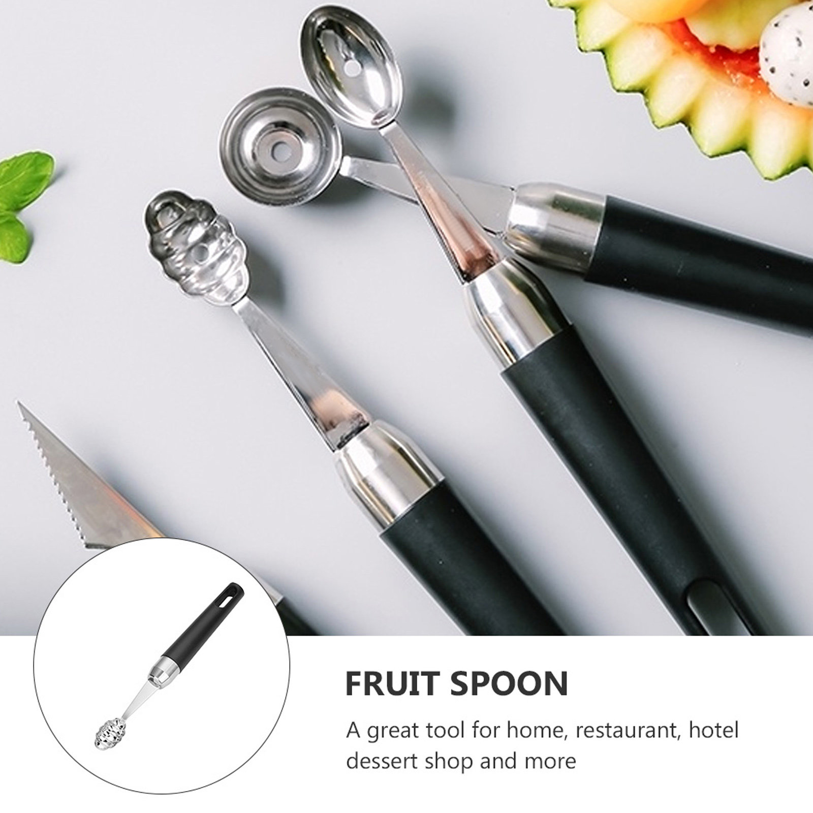 1Pcs Sendok Buah Stainless Ste - Kitchen Home Gadgets ulasan dan harga
